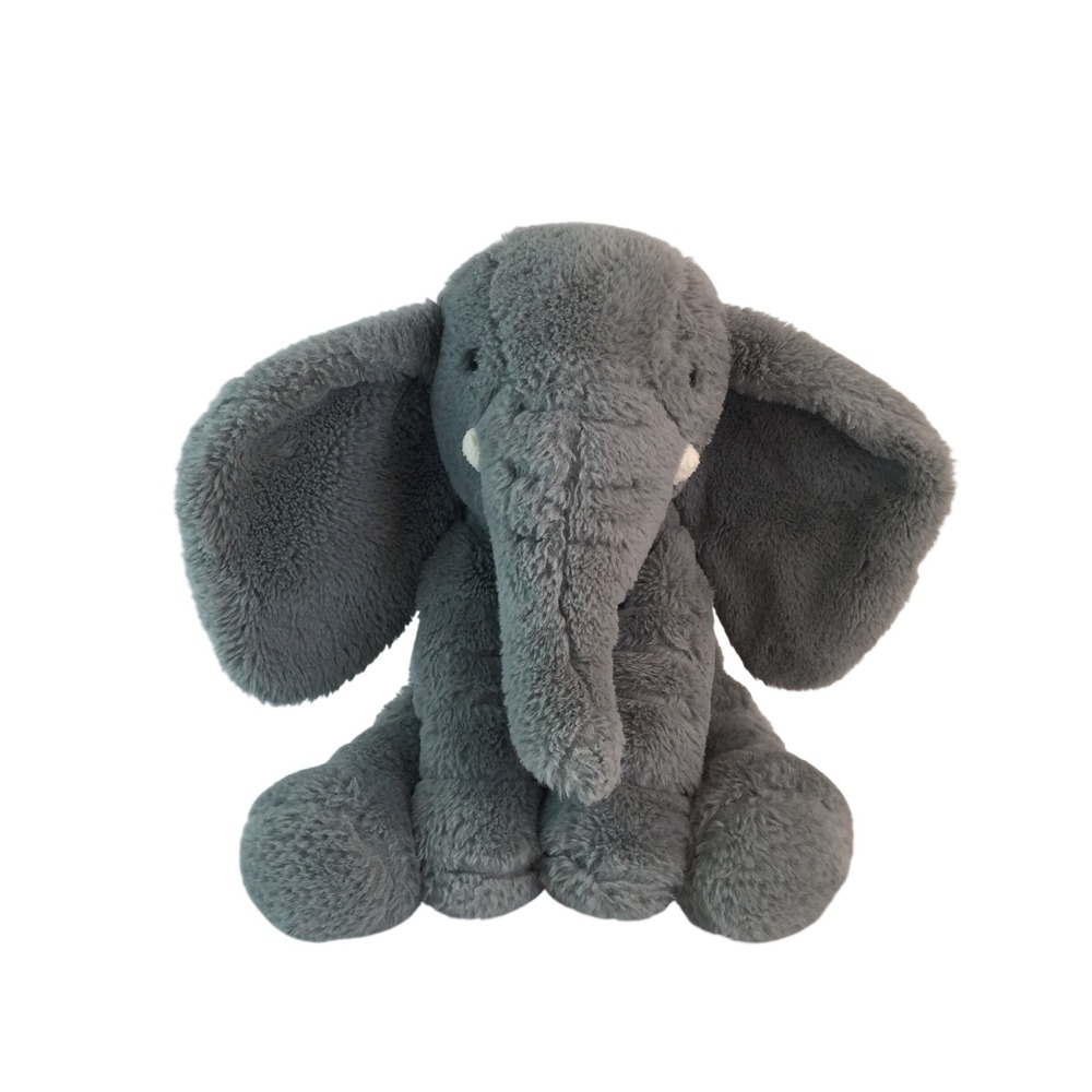 Animal Adventure Plush Elephant 14" Gray Large Floppy Ears Soft Stuffed Animal